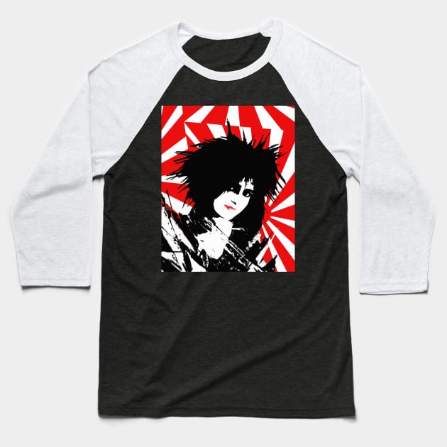 Siouxsie Sioux Baseball T-Shirt by SiSuSiSu